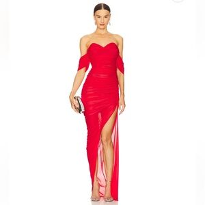 Nookie Strapless Red Gown